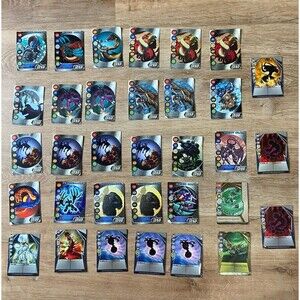 Bakugan Battle Brawlers Lot of 33 Magnetic  Metal Cards